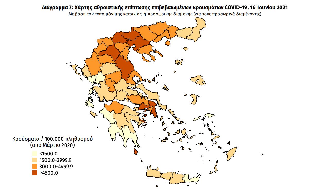 Κατανομή κρουσμάτων 16/06