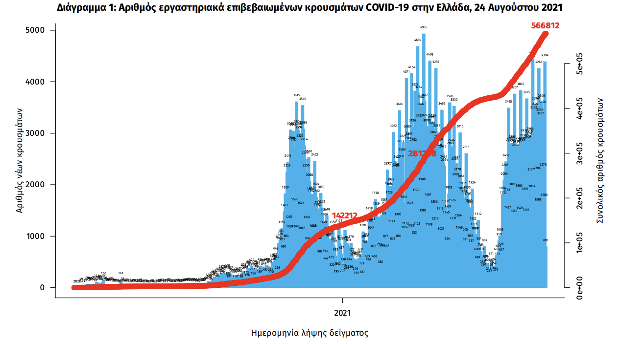 Κατανομή κρουσμάτων 24/8