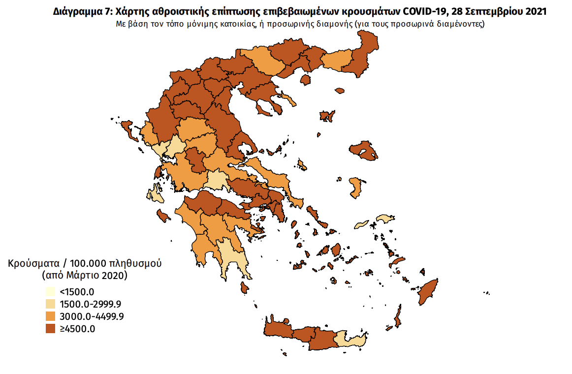 Κατανομή κρουσμάτων 28/9