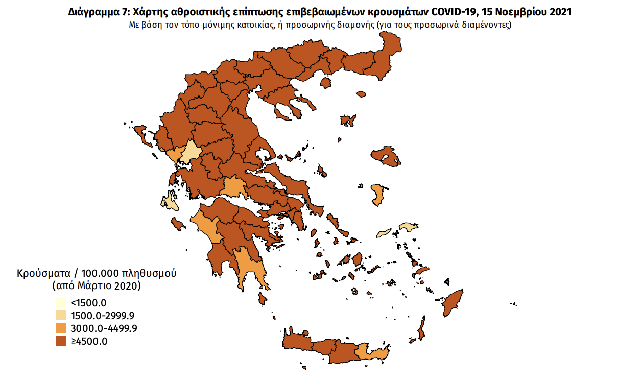 Κατανομή κρουσμάτων 15/11