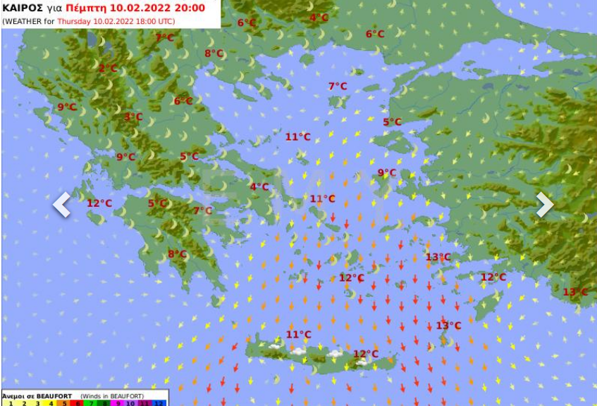 Καιρός σήμερα Πέμπτη 10/2