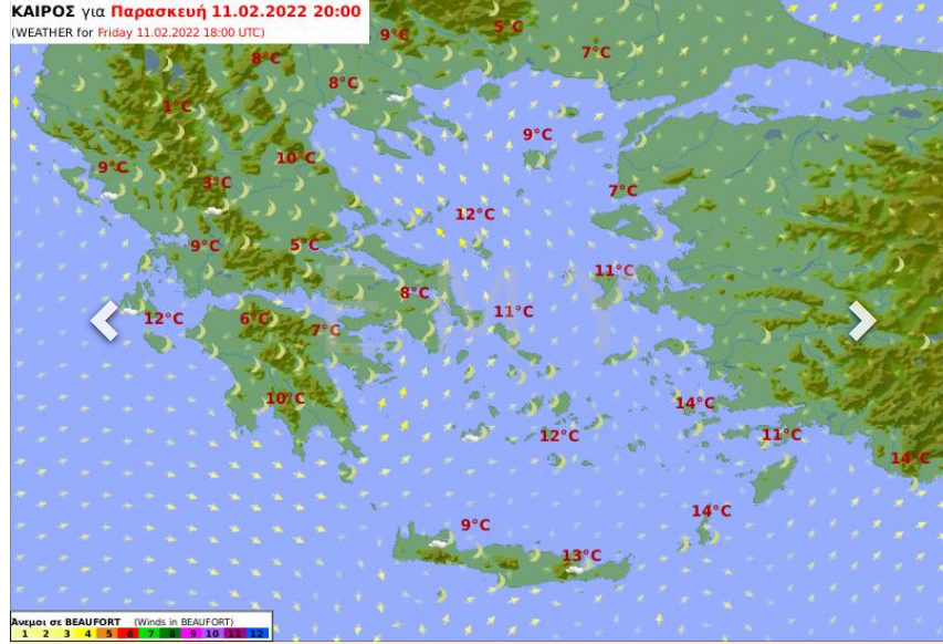 Καιρός σήμερα Σάββατο 12/2