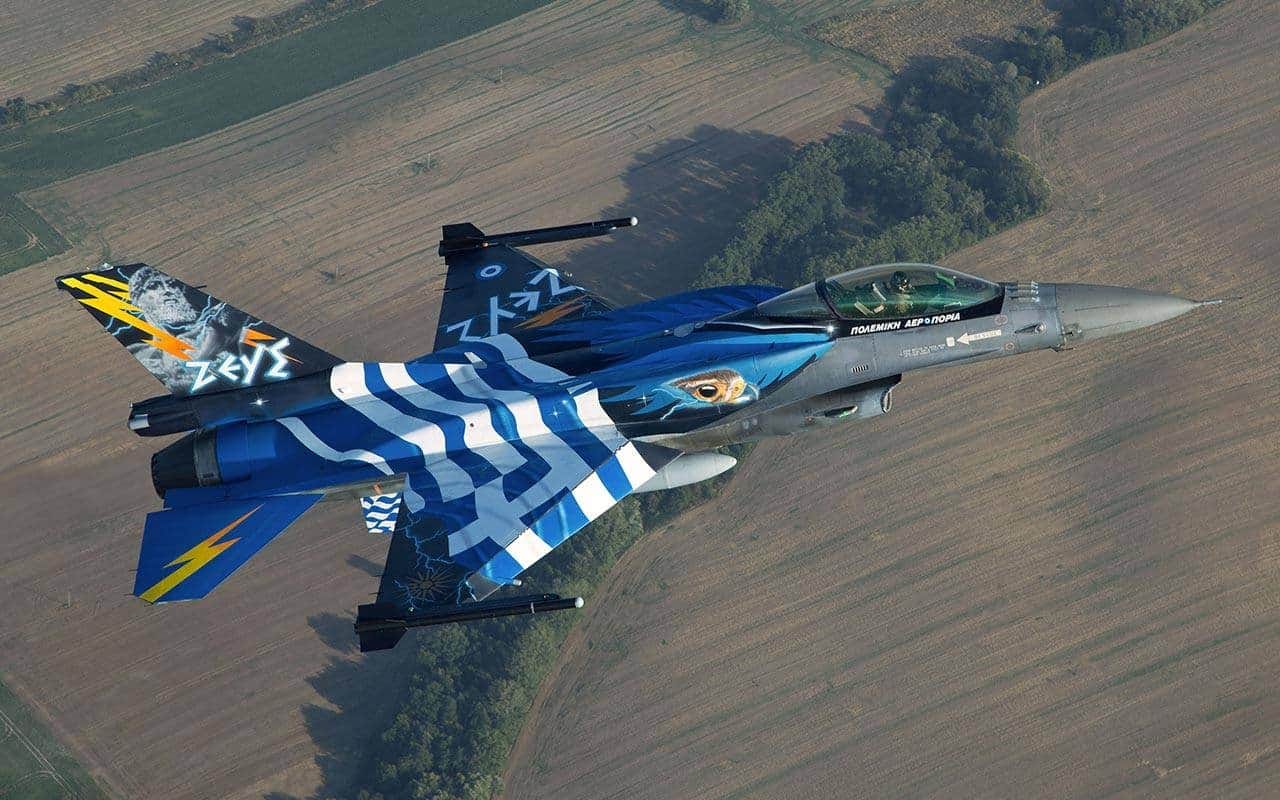 Greek Fighter Jets F-16 Viper, fly over Tanagra air force base about 74  kilometres (46 miles) north of Athens, Greece, Monday, Sept. 12, 2022.  Greece's air force on Monday took delivery of